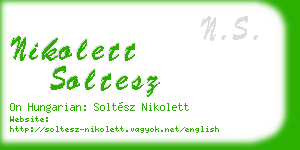 nikolett soltesz business card